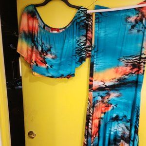 2pc Hawaii Print | Wall Street Brand | Size Large